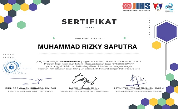 Certificate Cyber Security